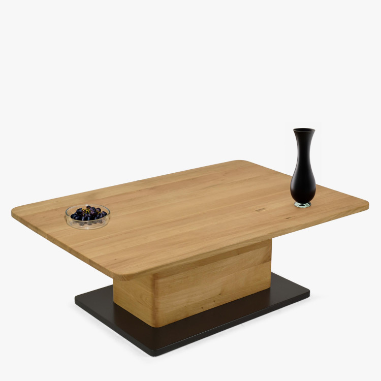 Tölgyfa dohányzóasztal egy lábon