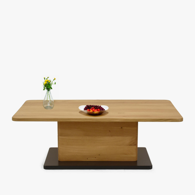 Tölgyfa dohányzóasztal egy lábon