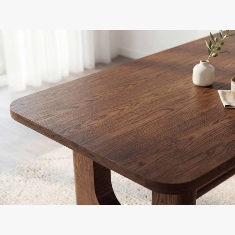 Design étkezőasztal 220 cm dió színben