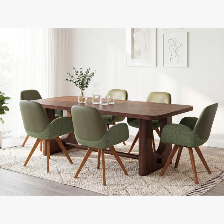 Design étkezőasztal 220 cm dió színben