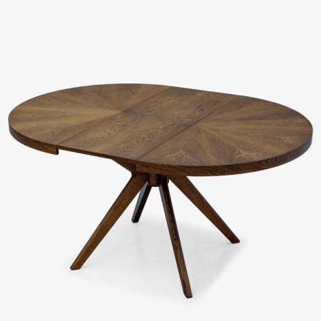 Designos kerek bővíthető étkezőasztal 100 cm dió színben