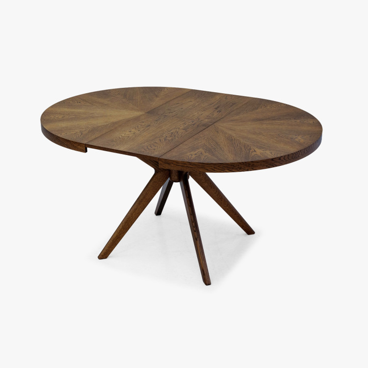 Designos kerek bővíthető étkezőasztal 100 cm dió színben