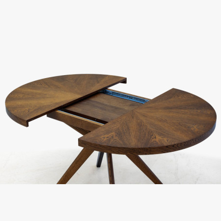 Designos kerek bővíthető étkezőasztal 100 cm dió színben