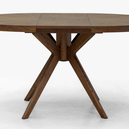 Designos kerek bővíthető étkezőasztal 100 cm dió színben