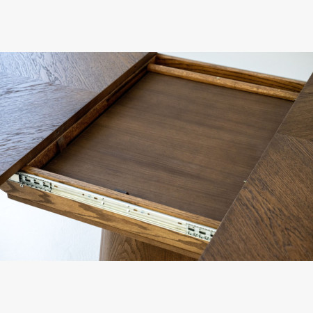 Designos kerek bővíthető asztal 130 cm dió színben