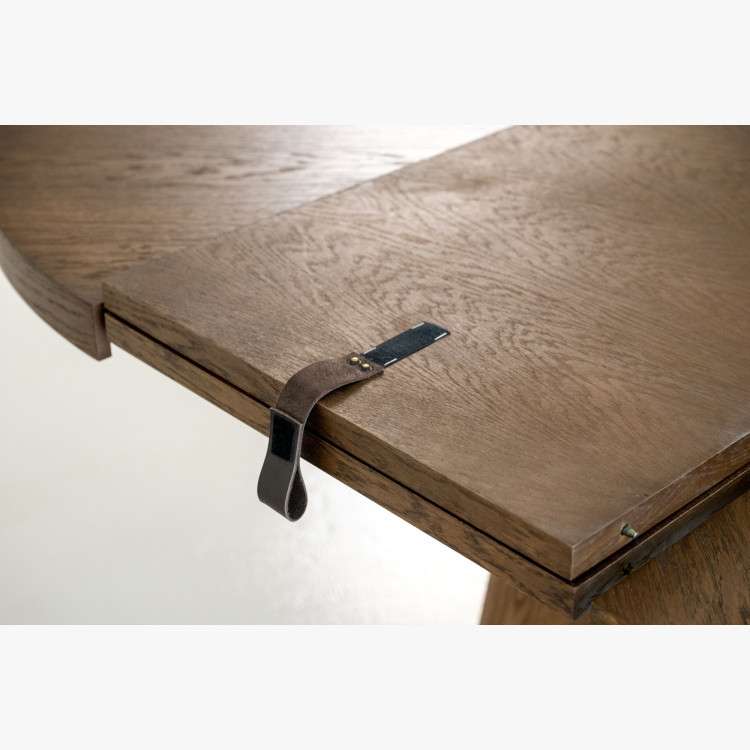 Designos kerek bővíthető asztal 130 cm dió színben