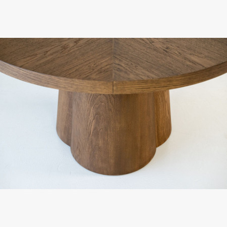 Designos kerek bővíthető asztal 130 cm dió színben