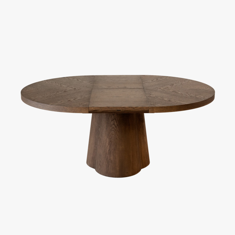 Designos kerek bővíthető asztal 130 cm dió színben