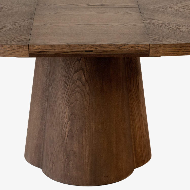 Designos kerek bővíthető asztal 130 cm dió színben