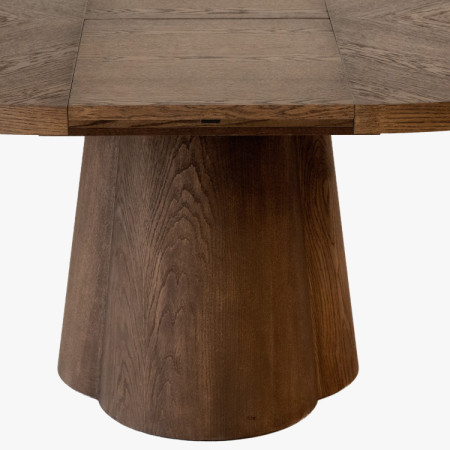 Designos kerek bővíthető asztal 130 cm dió színben