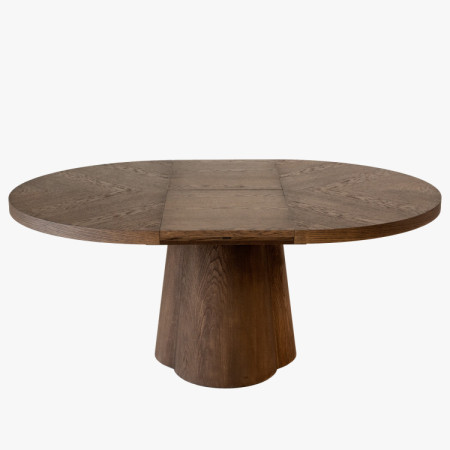 Designos kerek bővíthető asztal 130 cm dió színben