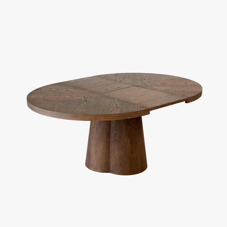 Designos kerek bővíthető asztal 130 cm dió színben