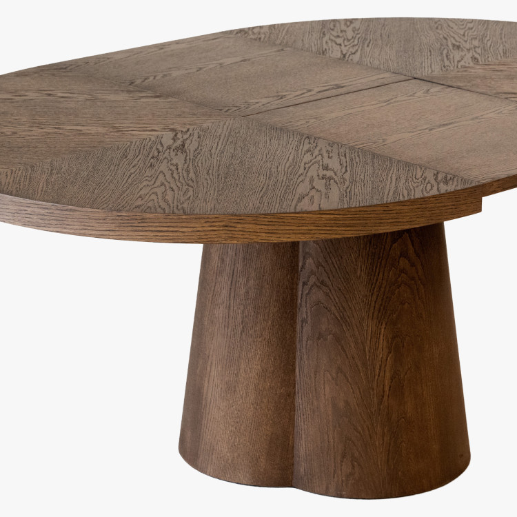 Designos kerek bővíthető asztal 130 cm dió színben