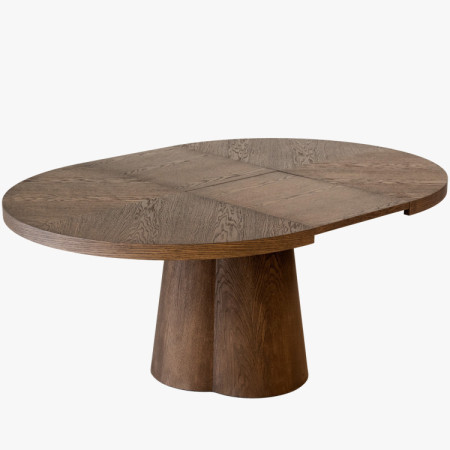 Designos kerek bővíthető asztal 130 cm dió színben