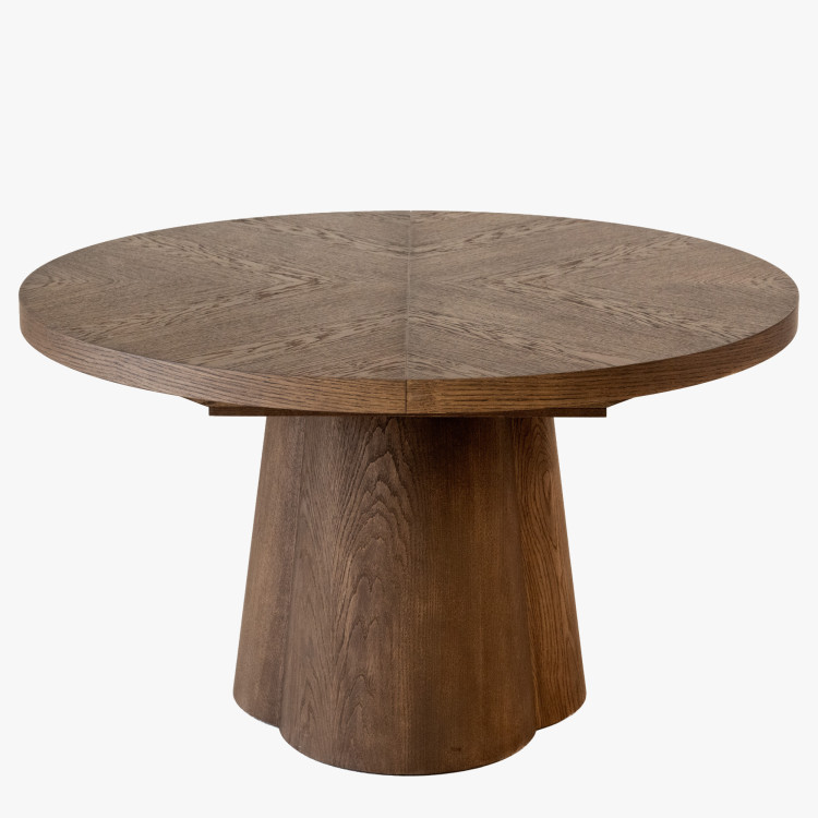 Designos kerek bővíthető asztal 130 cm dió színben