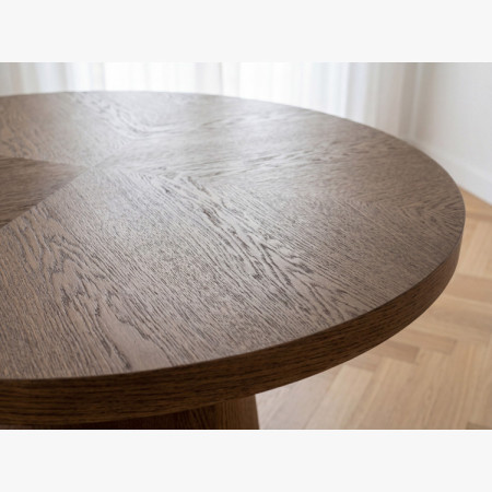 Designos kerek bővíthető asztal 130 cm dió színben