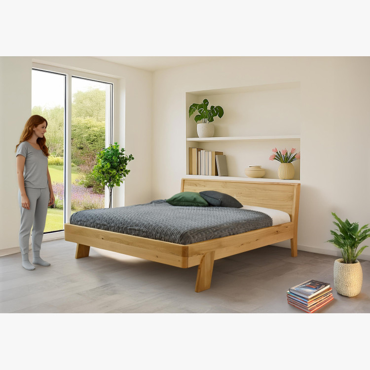 Franciaágy tömör tölgyből, Siena 160 x 200 cm