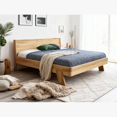 Franciaágy tömör tölgyből, Siena 160 x 200 cm