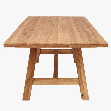 Tölgyfa étkezőasztal 220 x 100 cm téglalap alakú