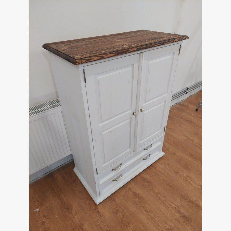 Komód provence-i stílusban – fehér patina (bemutató darab, outlet)