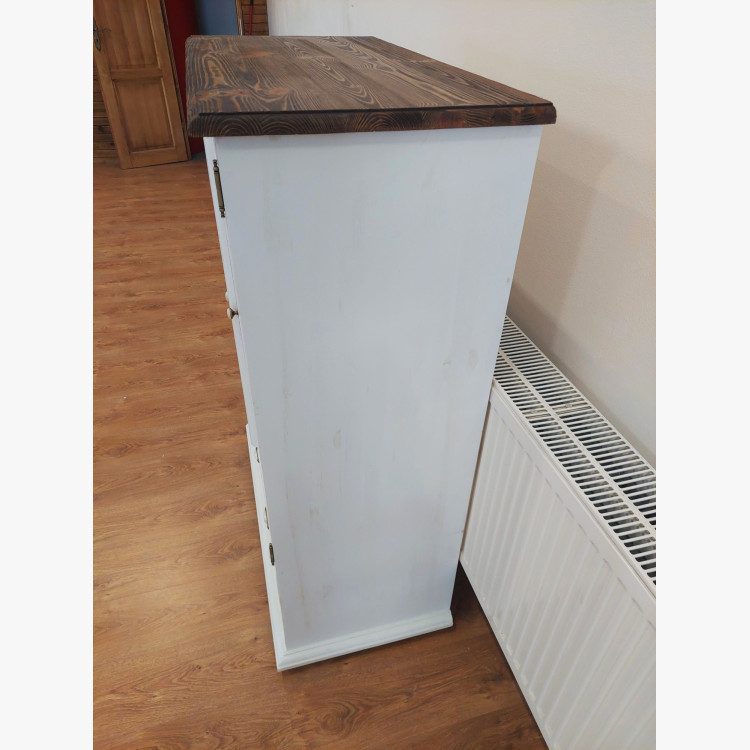 Komód provence-i stílusban – fehér patina (bemutató darab, outlet)