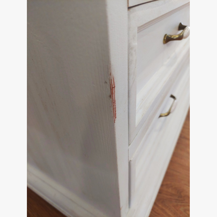 Komód provence-i stílusban – fehér patina (bemutató darab, outlet)