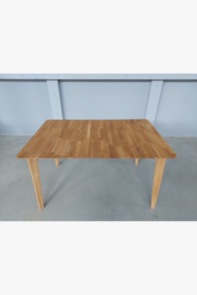 Kihúzható tömör tölgyfa étkezőasztal 140x90 cm, olajozott felület