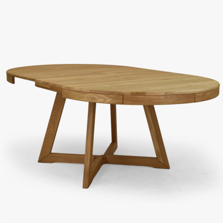 Tölgyfa kihúzható étkezőasztal Valencia 120–200 cm