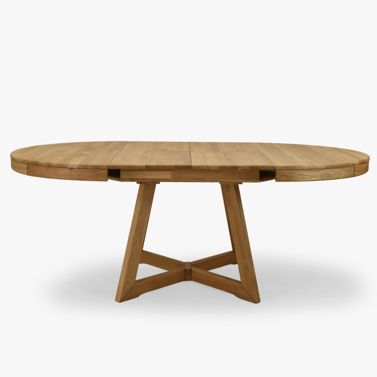 Tölgyfa kihúzható étkezőasztal Valencia 120–200 cm