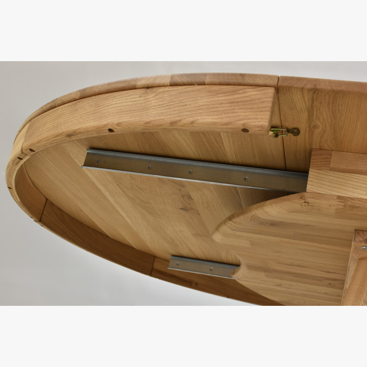 Tölgyfa kihúzható étkezőasztal Valencia 120–200 cm