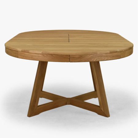 Tölgyfa kihúzható étkezőasztal Valencia 120–200 cm