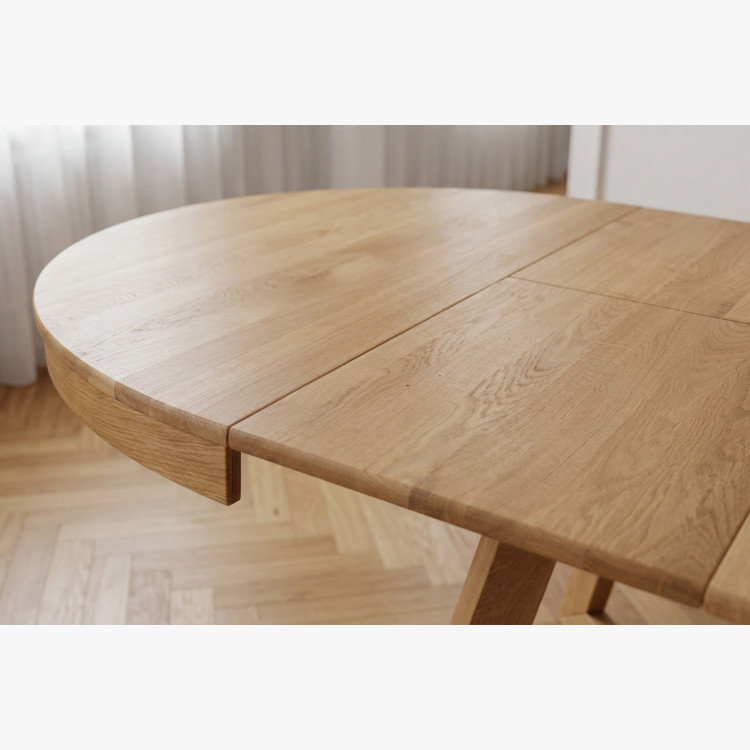 Tölgyfa kihúzható étkezőasztal Valencia 120–200 cm