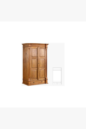 GARDRÓBSZEKRÉNY PRESTIGE (D-SAW-67 A) BARNA LAKK 2