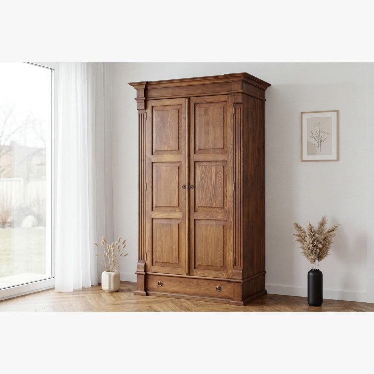 GARDRÓB SZEKRÉNY PRESTIGE (D-SAW-67 C) BARNA LAKK