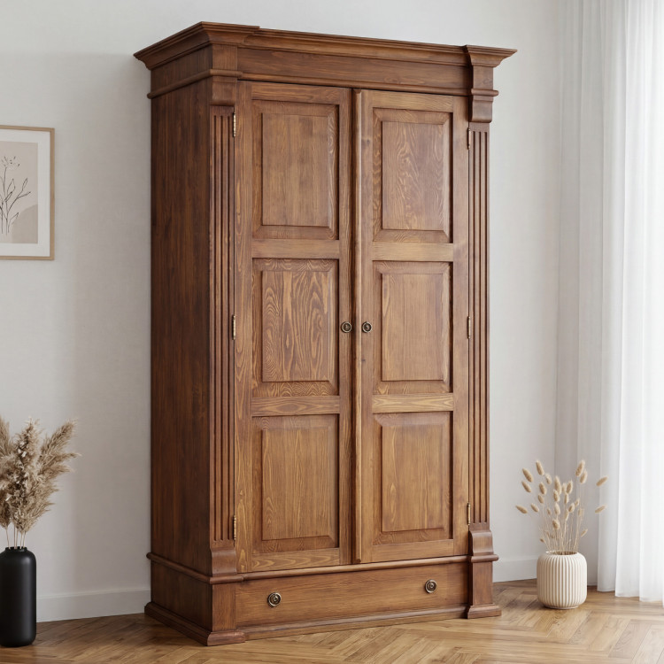 GARDRÓB SZEKRÉNY PRESTIGE (D-SAW-67 C) BARNA LAKK