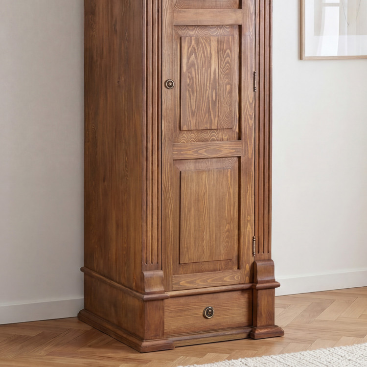 GARDRÓBSZEKRÉNY PRESTIGE (D-SAW-66A) BARNA LAKK