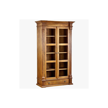 KÖNYVSZEKRÉNY AJTÓKKAL PRESTIGE , BARNA LAKK