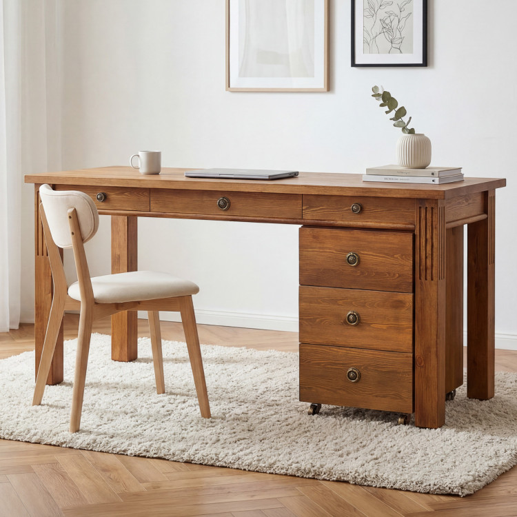 PC ASZTAL PRESTIGE (D-BIR-61), BARNA LAKK