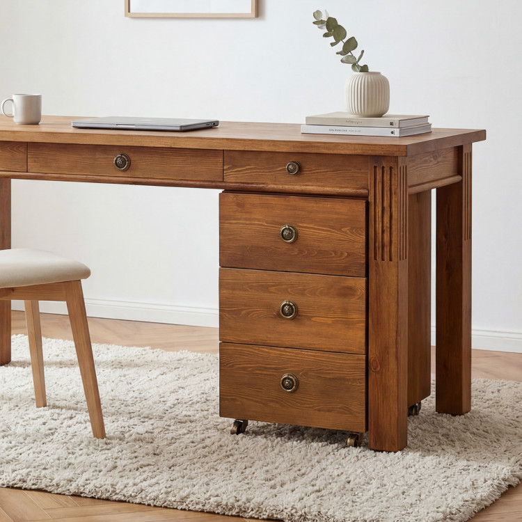 PC ASZTAL PRESTIGE (D-BIR-61), BARNA LAKK