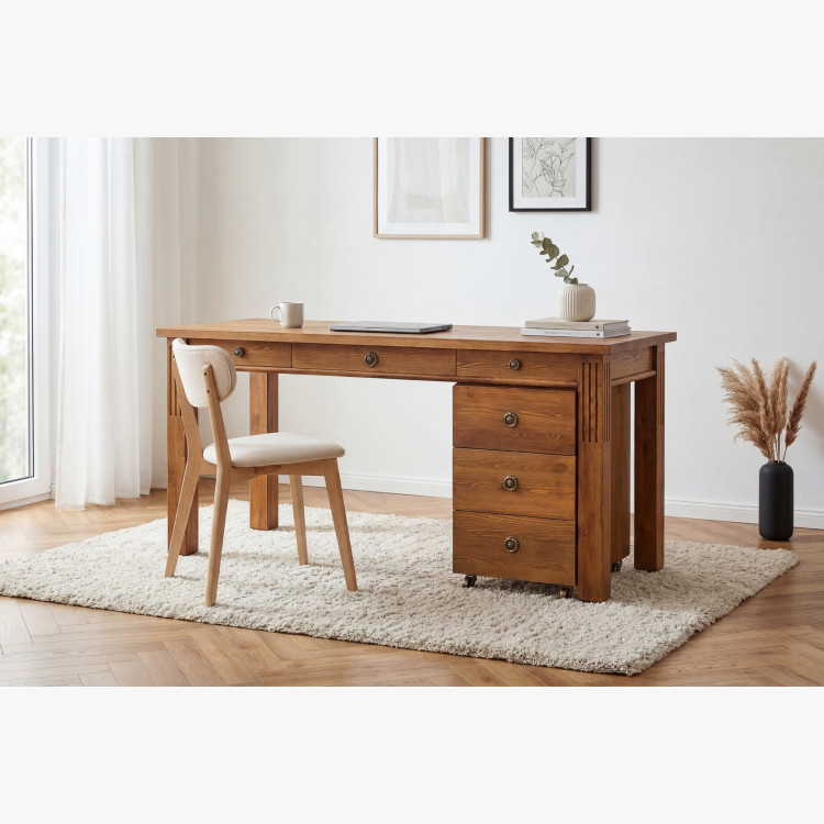 PC ASZTAL PRESTIGE (D-BIR-61), BARNA LAKK