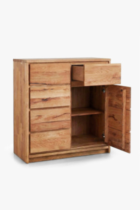 Tömör tölgyfa komód tölgyből – szélesség 88,5 cm, magasság 97,5 cm 2