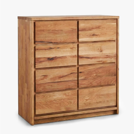 Tömör tölgyfa komód tölgyből – szélesség 88,5 cm, magasság 97,5 cm