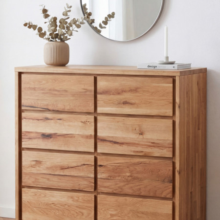 Tömör tölgyfa komód tölgyből – szélesség 88,5 cm, magasság 97,5 cm