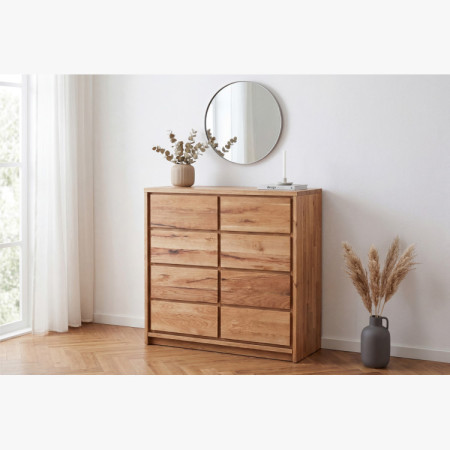 Tömör tölgyfa komód tölgyből – szélesség 88,5 cm, magasság 97,5 cm