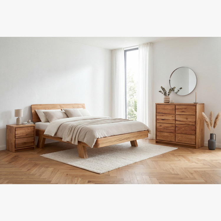 Tömör tölgyfa komód tölgyből – szélesség 88,5 cm, magasság 97,5 cm