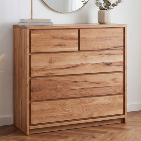 Tömör tölgy komód tölgyből – szélesség 88,5 cm , magasság 97,5 cm