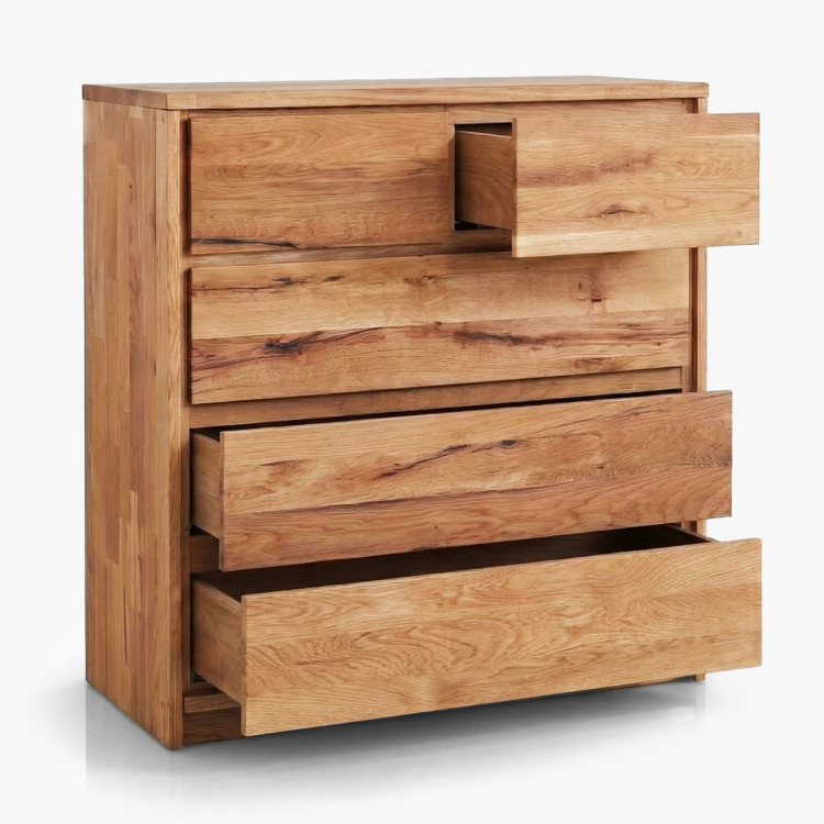 Tömör tölgy komód tölgyből – szélesség 88,5 cm , magasság 97,5 cm