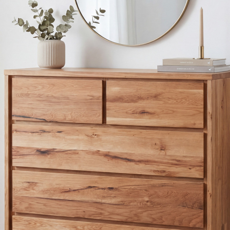 Tömör tölgy komód tölgyből – szélesség 88,5 cm , magasság 97,5 cm