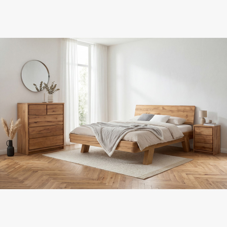 Tömör tölgy komód tölgyből – szélesség 88,5 cm , magasság 97,5 cm