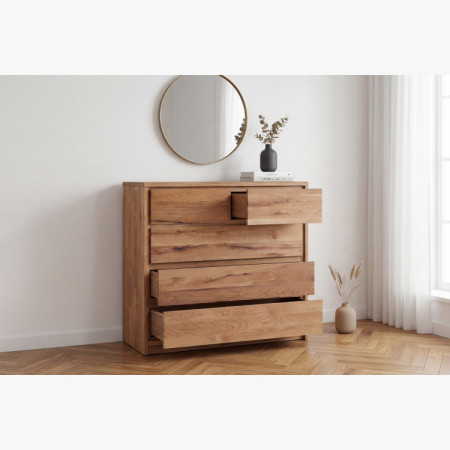 Tömör tölgy komód tölgyből – szélesség 88,5 cm , magasság 97,5 cm